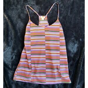 J. Crew Striped Cami Top‎ Colorful Tile Sleeveless Casual Blouse Size 2